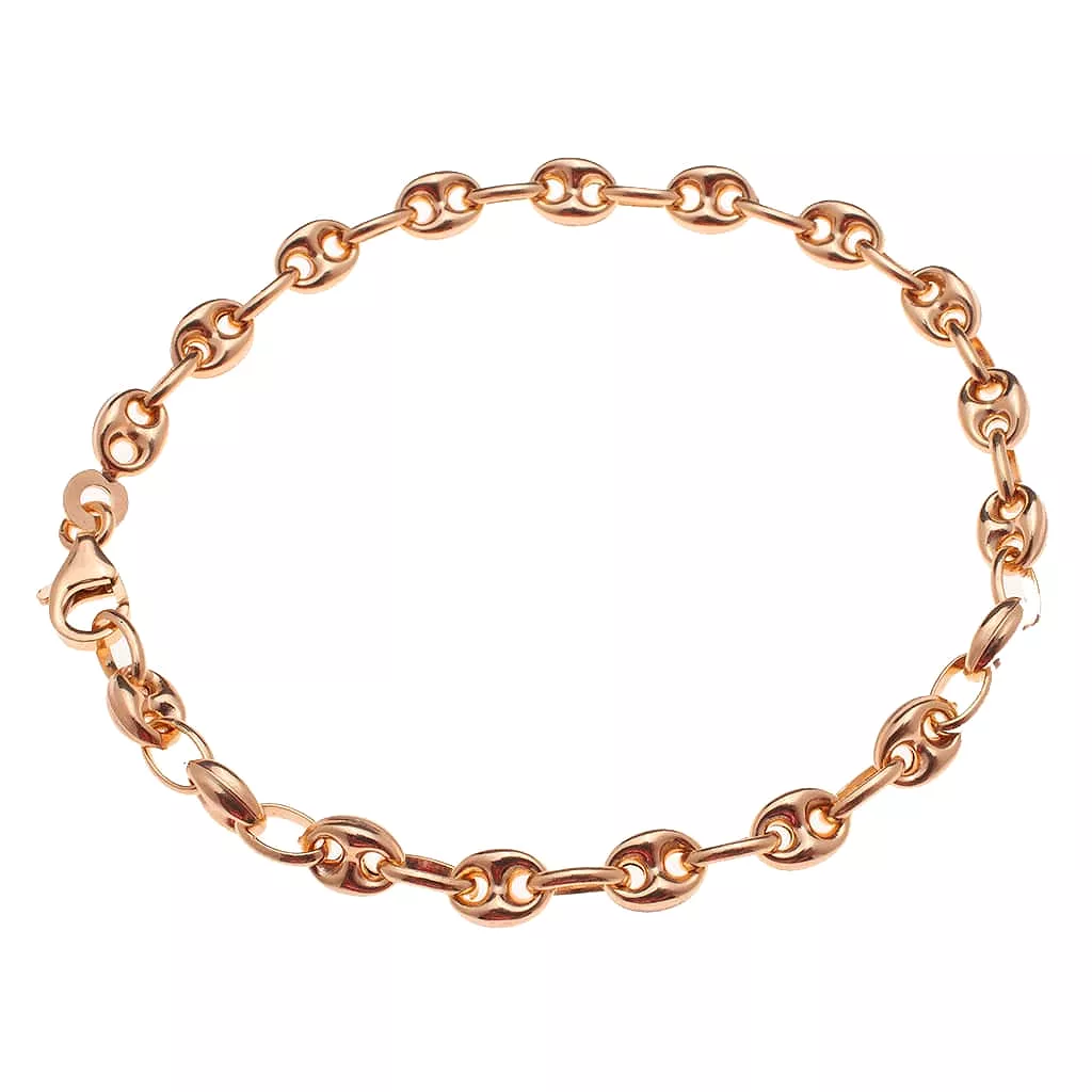 14K Gold Anchor Chain Bracelet 5mm