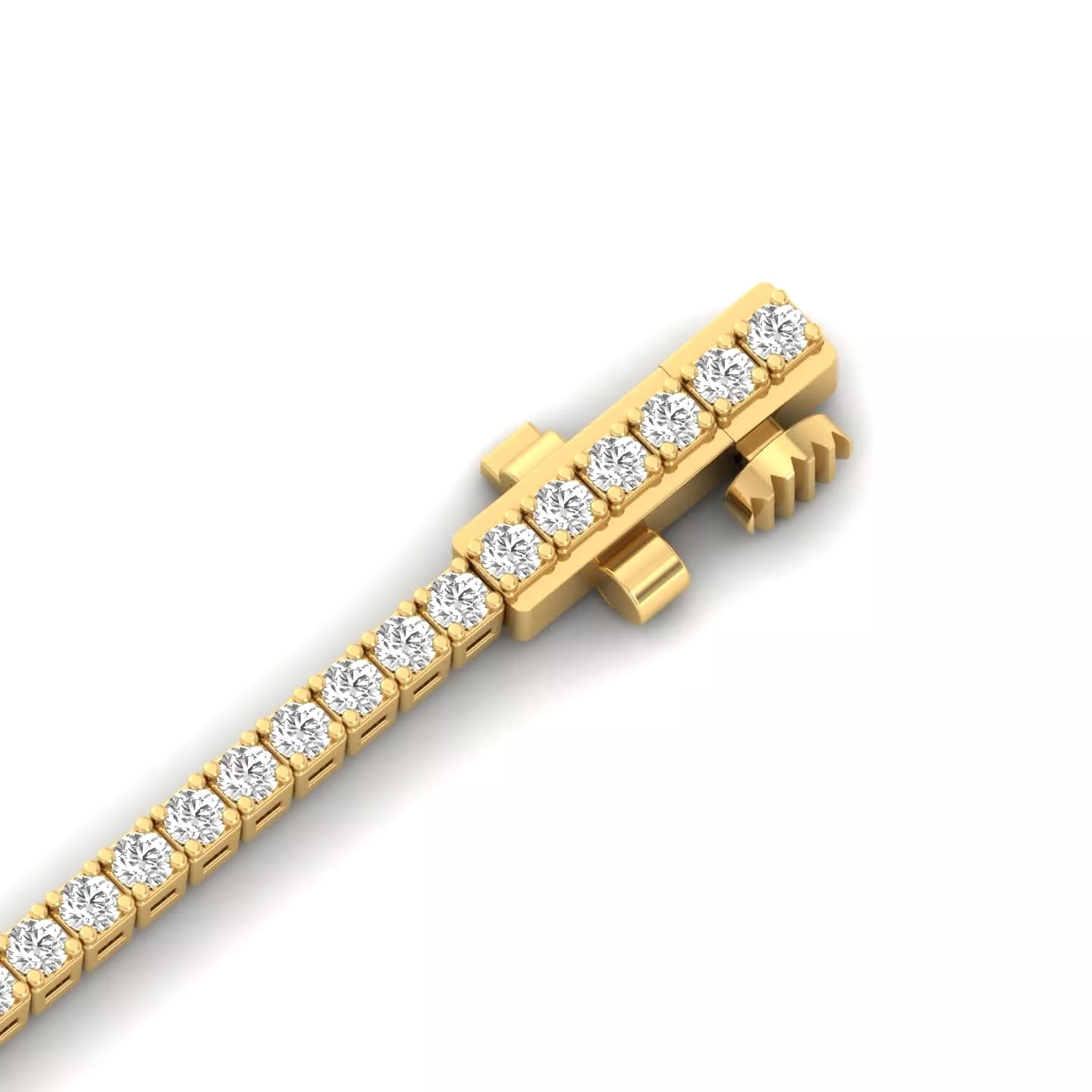 14K or 18K Gold Diamond Mini Tennis Bracelet 1.4 ct 4-prong setting, Lab Grown