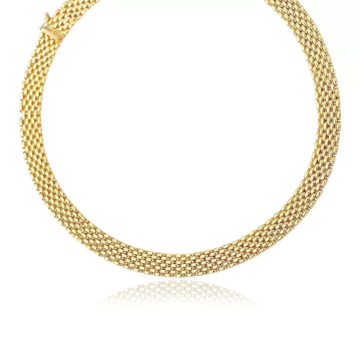 14k Yellow Gold Flexible Panther 9.0mm Line Necklace