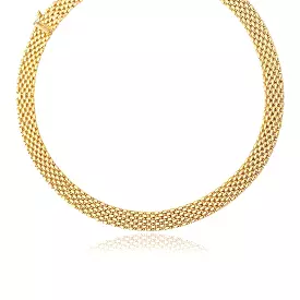 14k Yellow Gold Flexible Panther 9.0mm Line Necklace