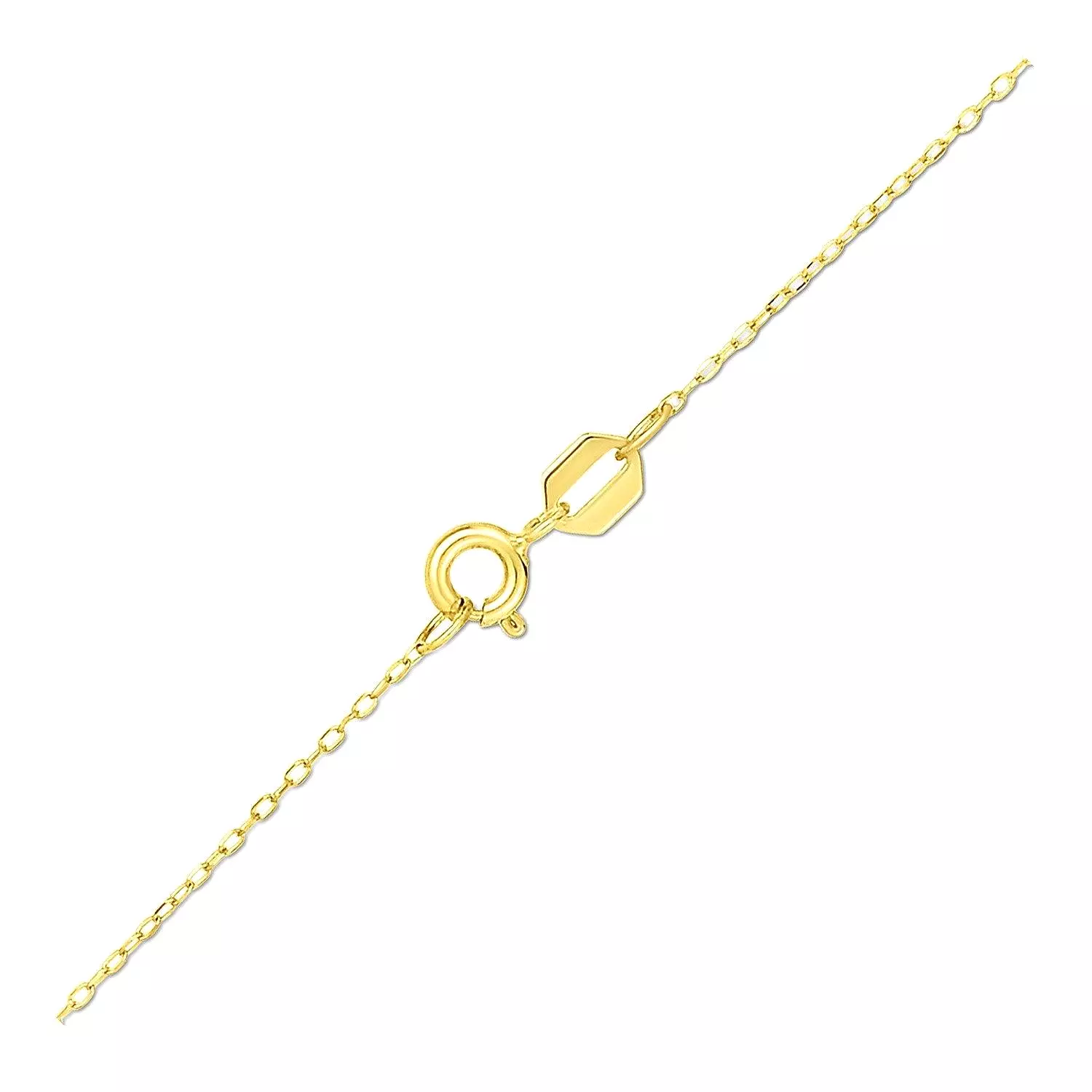 14K Yellow Gold Four Leaf Clover Necklace