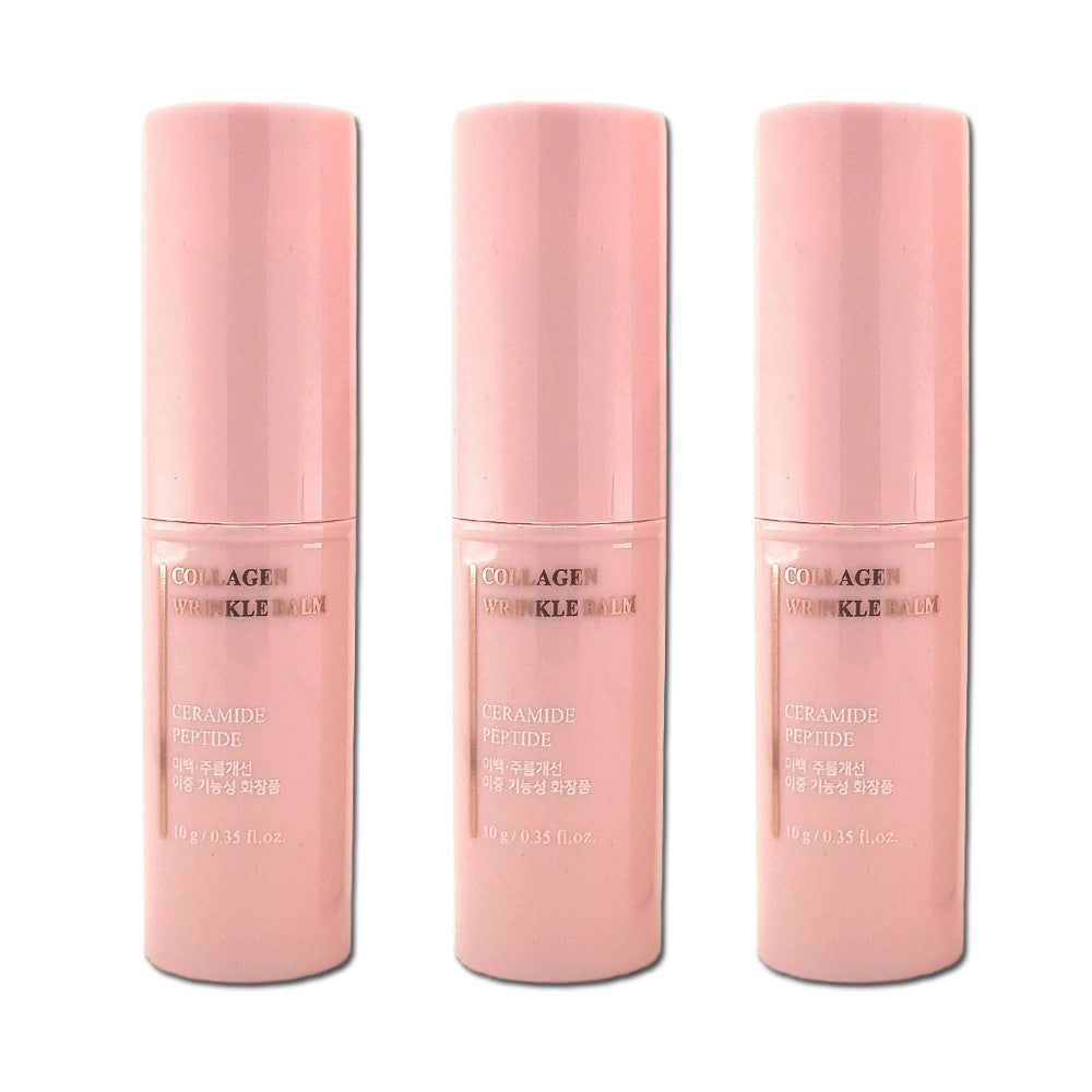 3 Pieces ELUJAI Collagen Wrinkle Balms 10g Dry Skincare Moisture Anti Wrinkles Hyaluronic Acid Elasticity Finelines