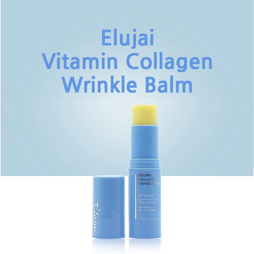 4 Pieces ELUJAI Vitamin Collagen Wrinkle Balms 10g Oily Skincare Moisture Anti Aging Wrinkles fine Lines Whitening Soothing Ice 