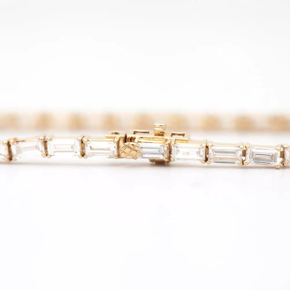 6.20 ct Baguette Lab-Grown Diamond Tennis Bracelet