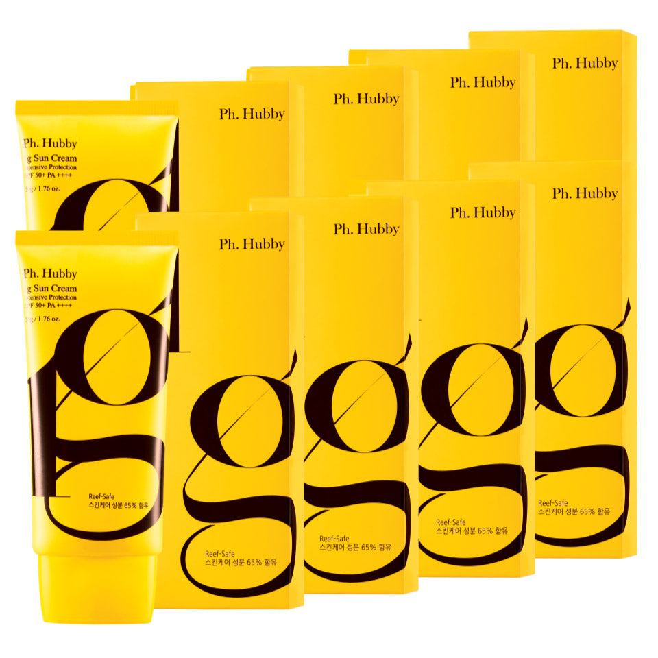 8 Pieces Ph. Hubby 1g Sun Creams Tube Type Intensive Protection SPF50+ PA ++++ 50ml Facial Sunscreens Skincare Sunblocks Face Bo