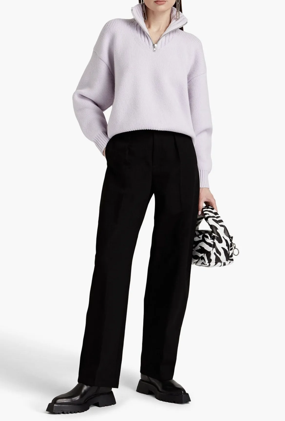 Alexander Wang  |Casual Style Wool Street Style Long Sleeves Plain High-Neck