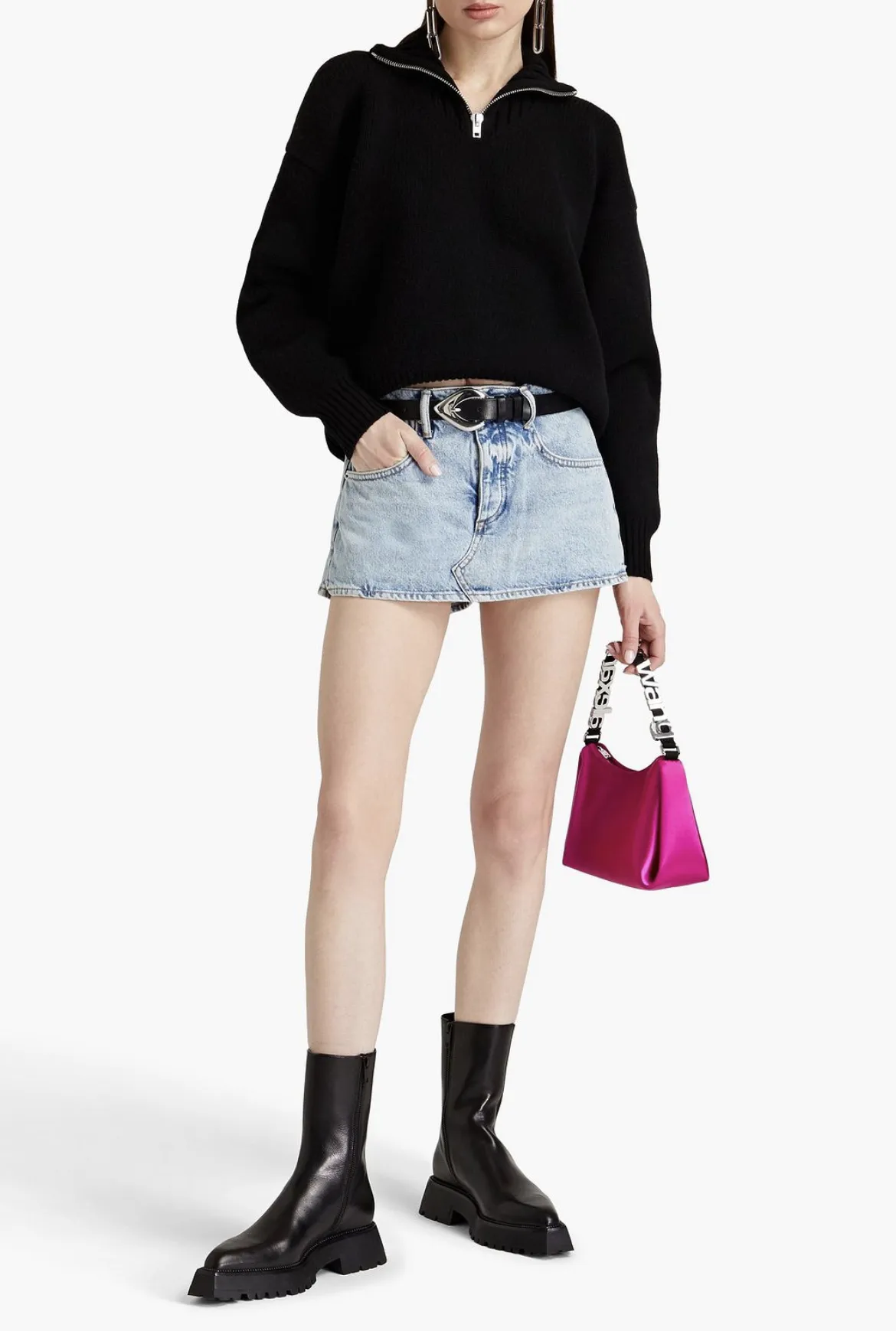 Alexander Wang  |Casual Style Wool Street Style Long Sleeves Plain High-Neck