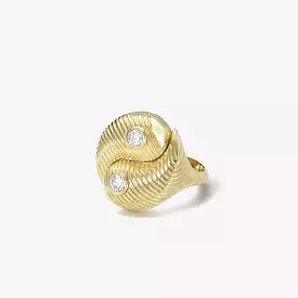 All Gold Yin Yang Ring