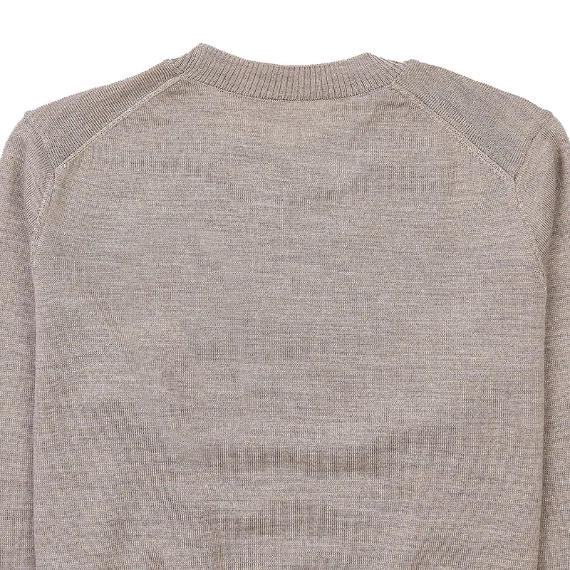 AMI PARIS  |Crew Neck Wool Rib Street Style Long Sleeves Plain Logo