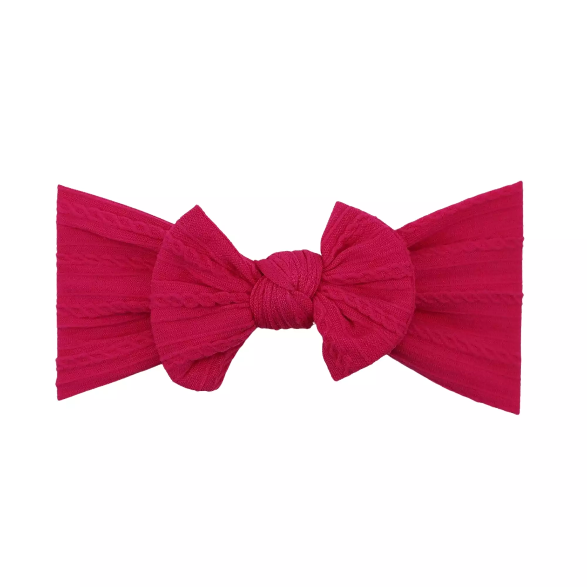 Baby Top Knot Single Bow Headband Lipstick