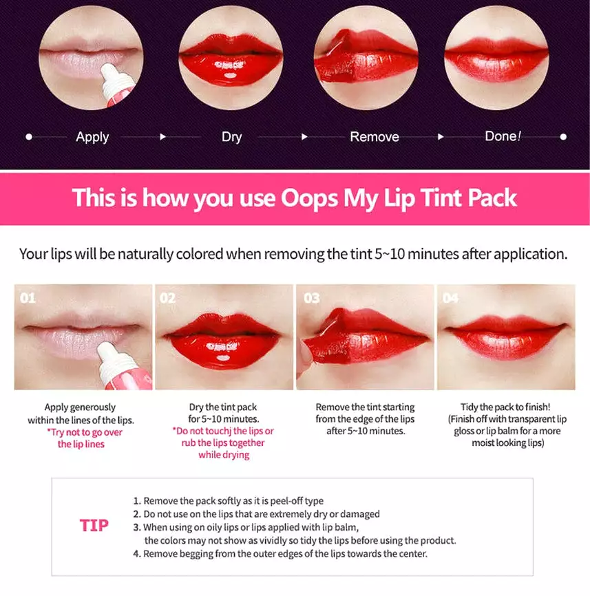 Berrisom Oops My Lip Tint Tattoo Virgin Red 15g Makeup Beauty Cosmetics