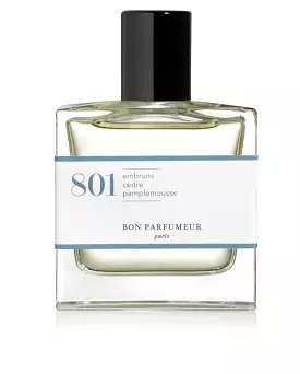 Bon Parfumeur 801 sea spray, cedar, grapefruit