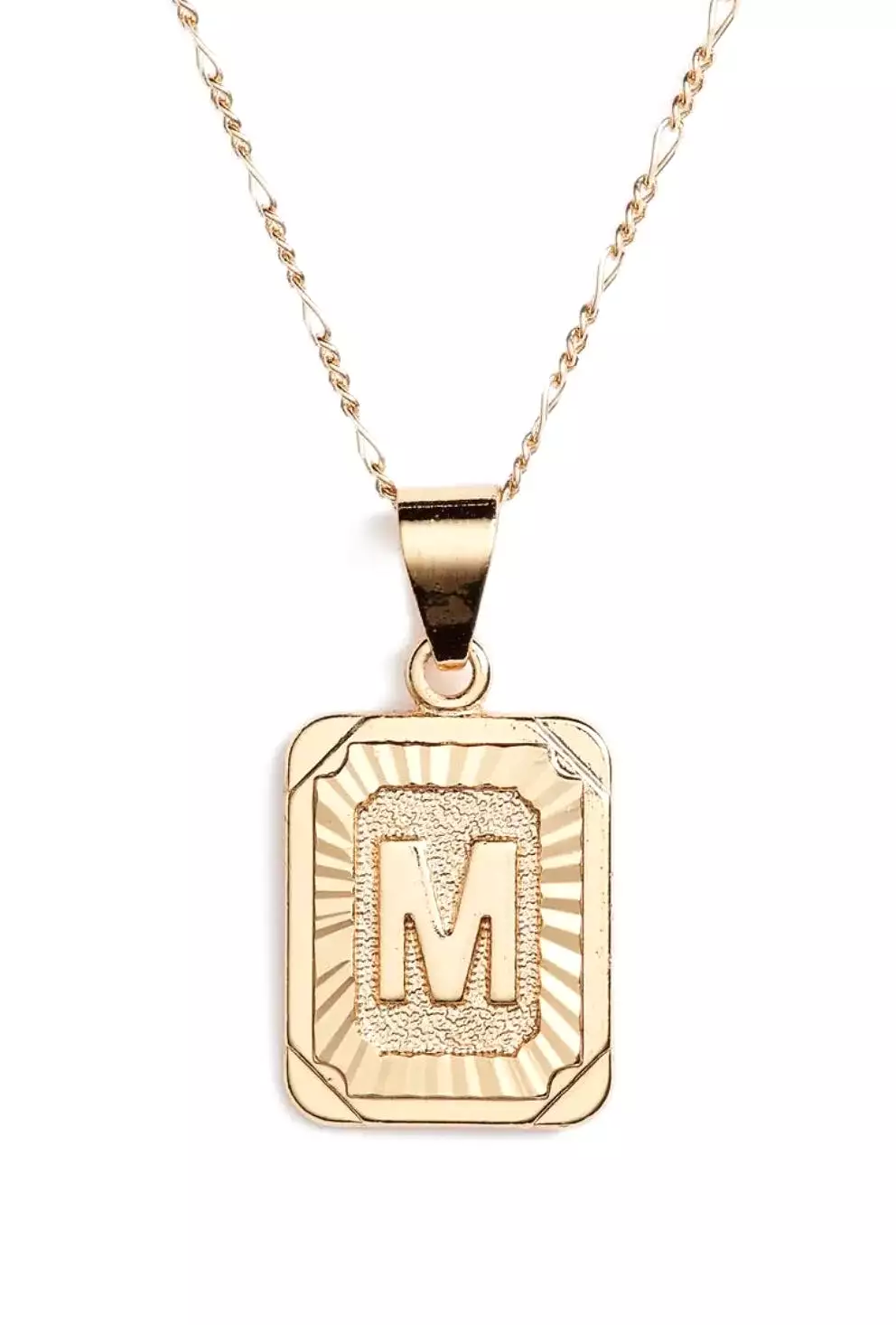 BRACHA Gold Filled Initial Card Necklace