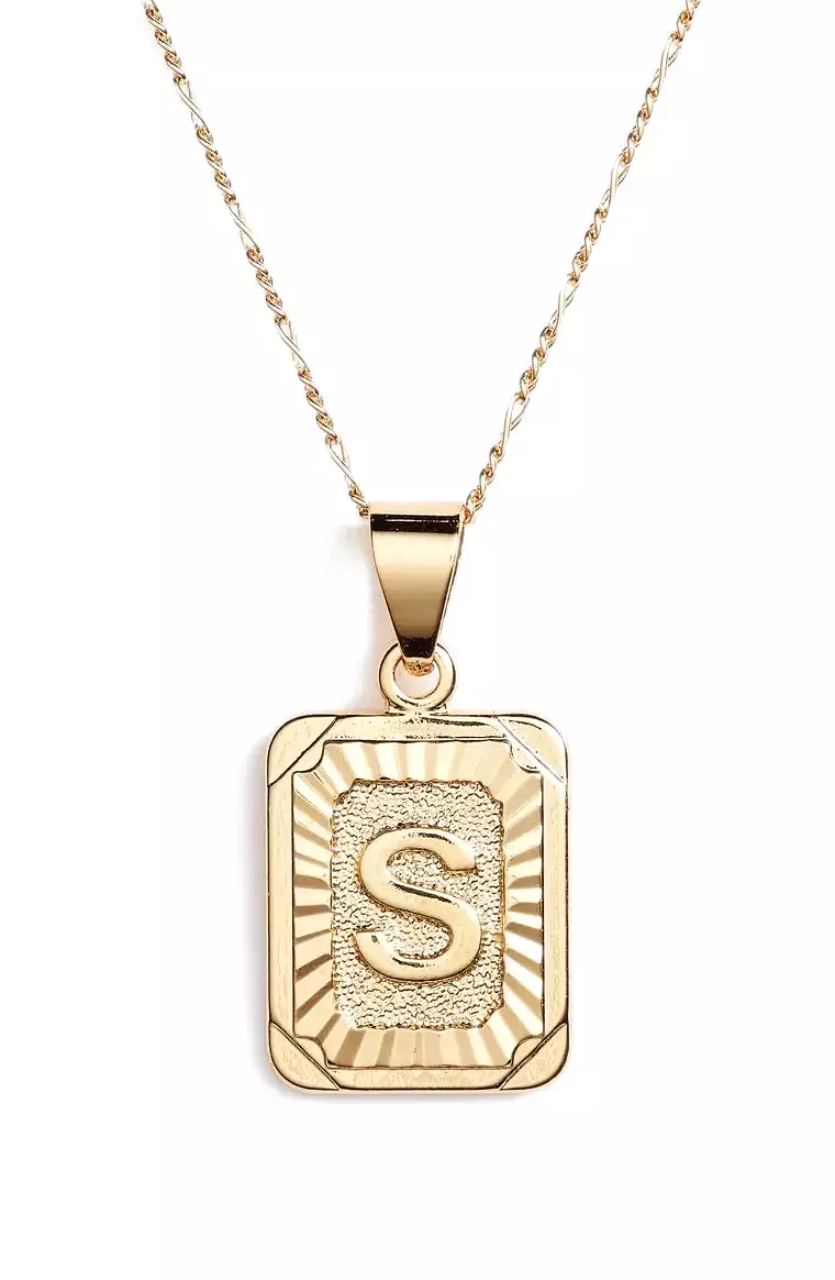 BRACHA Initial Card Necklace