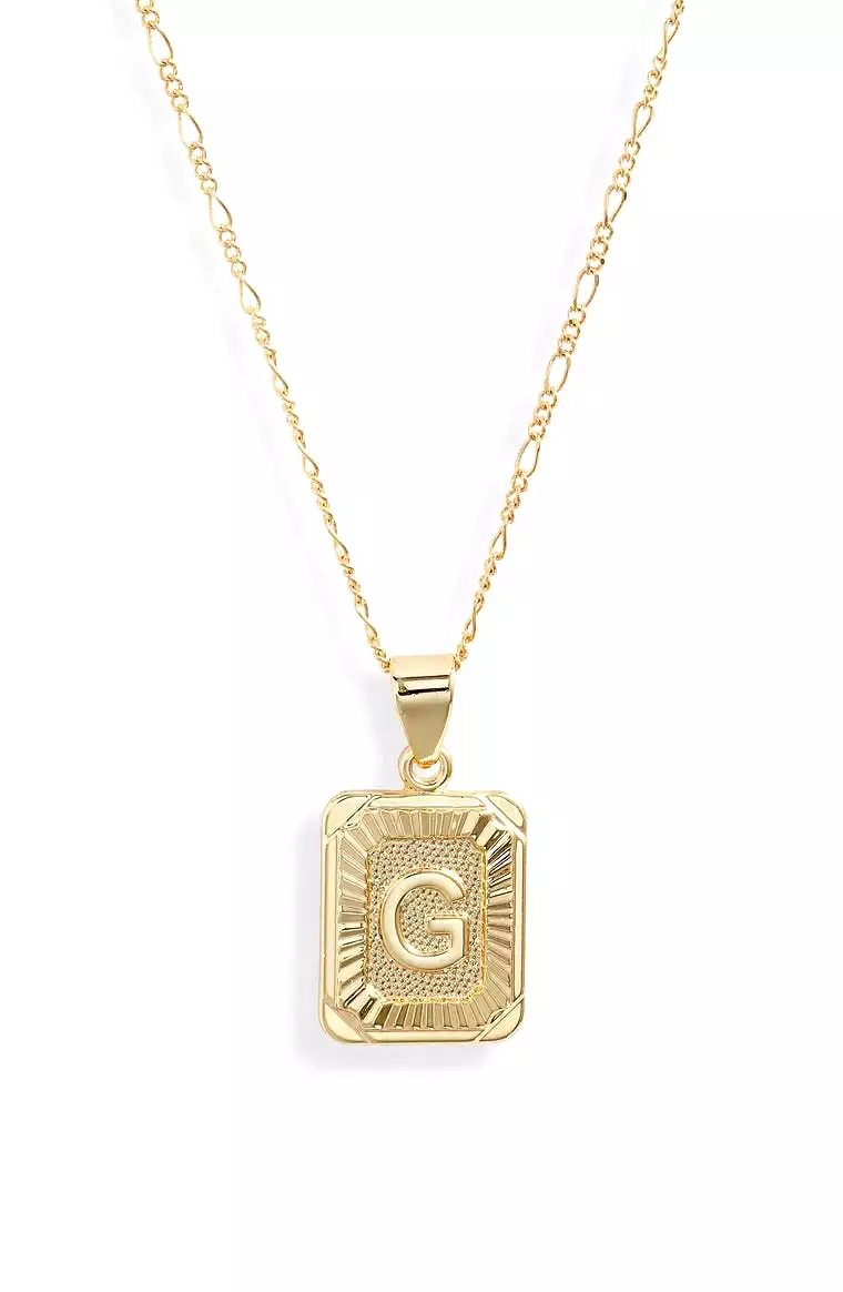 BRACHA Initial Card Necklace