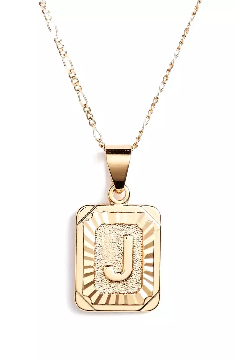 BRACHA Initial Card Necklace