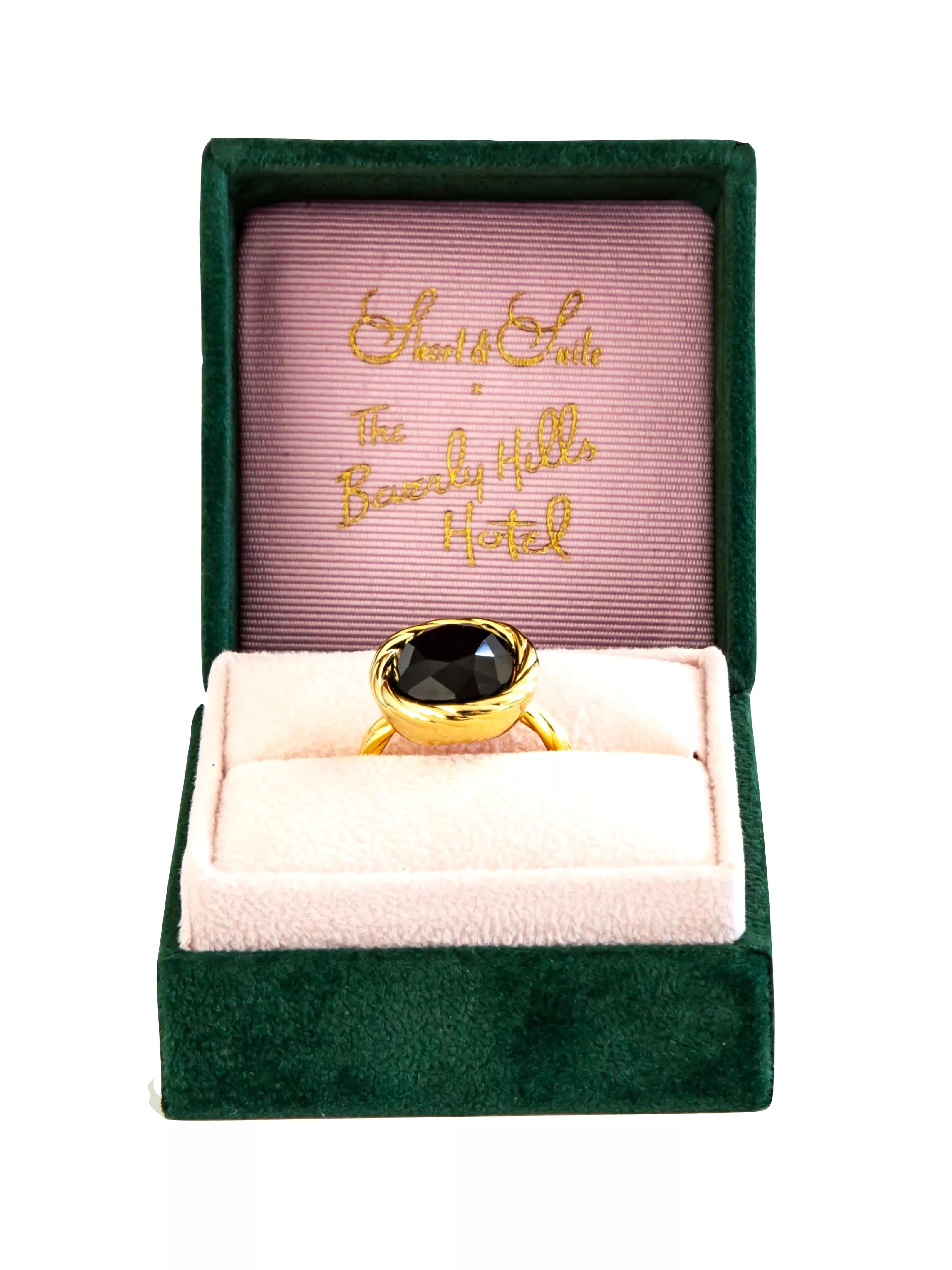 Braid Ring Gem Black