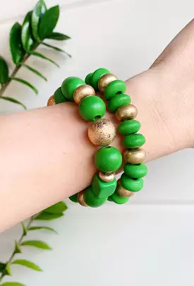 City Dreams Bracelet Set in Green