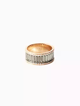 Clive Two-Toned Fluted Band Ring