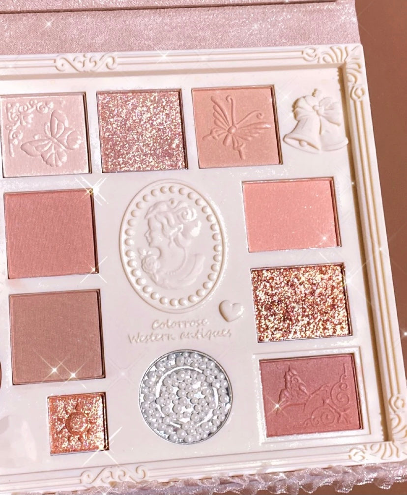 Color rose Antique rose invitation makeup face palette eyeshadow palette