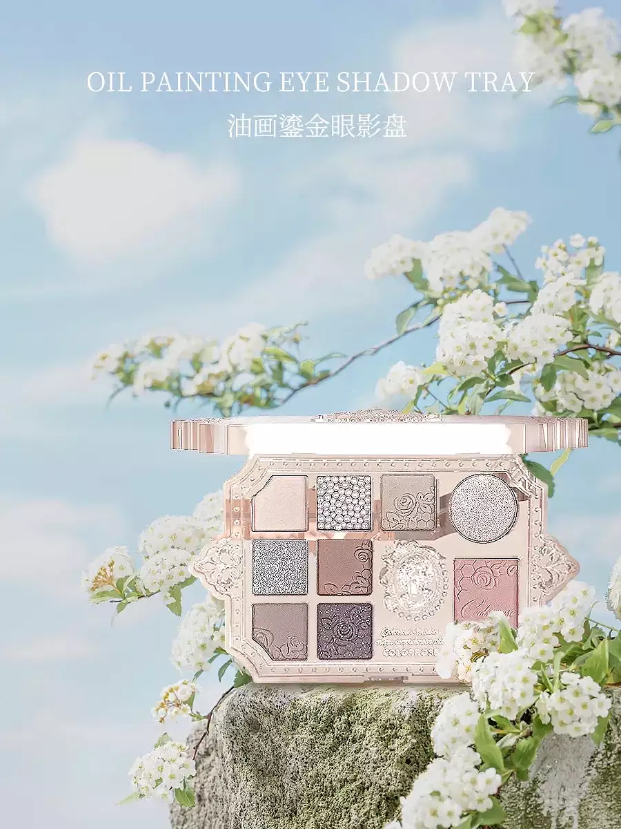 colorrose oil painting 2023 collection eyeshadow blush face palette