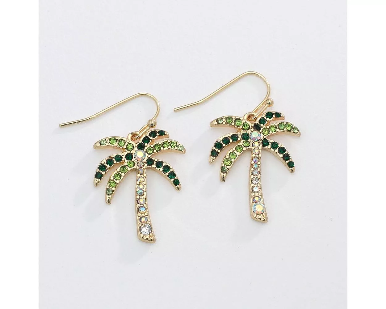 Crystal Palm Tree Earrings