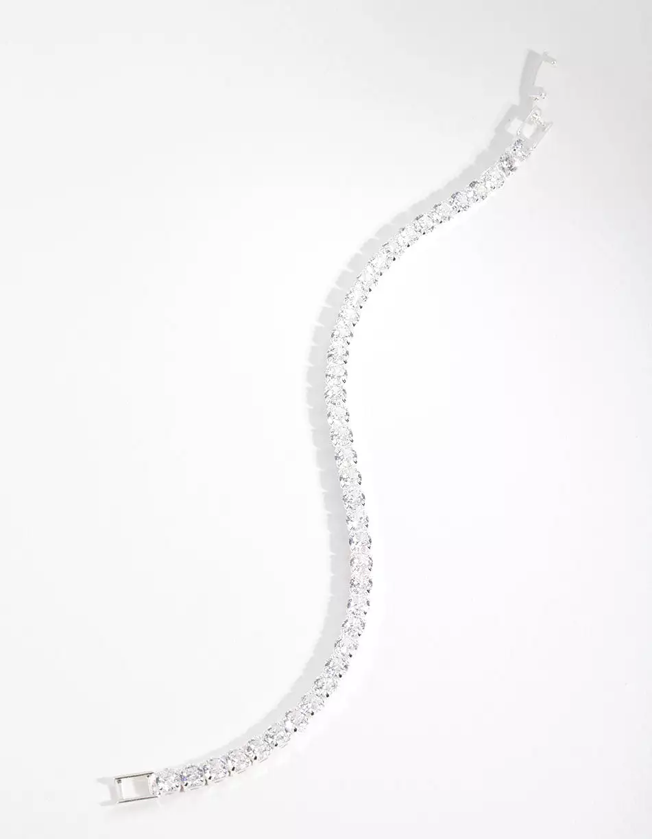 Cubic Zirconia Baguette Tennis Bracelet