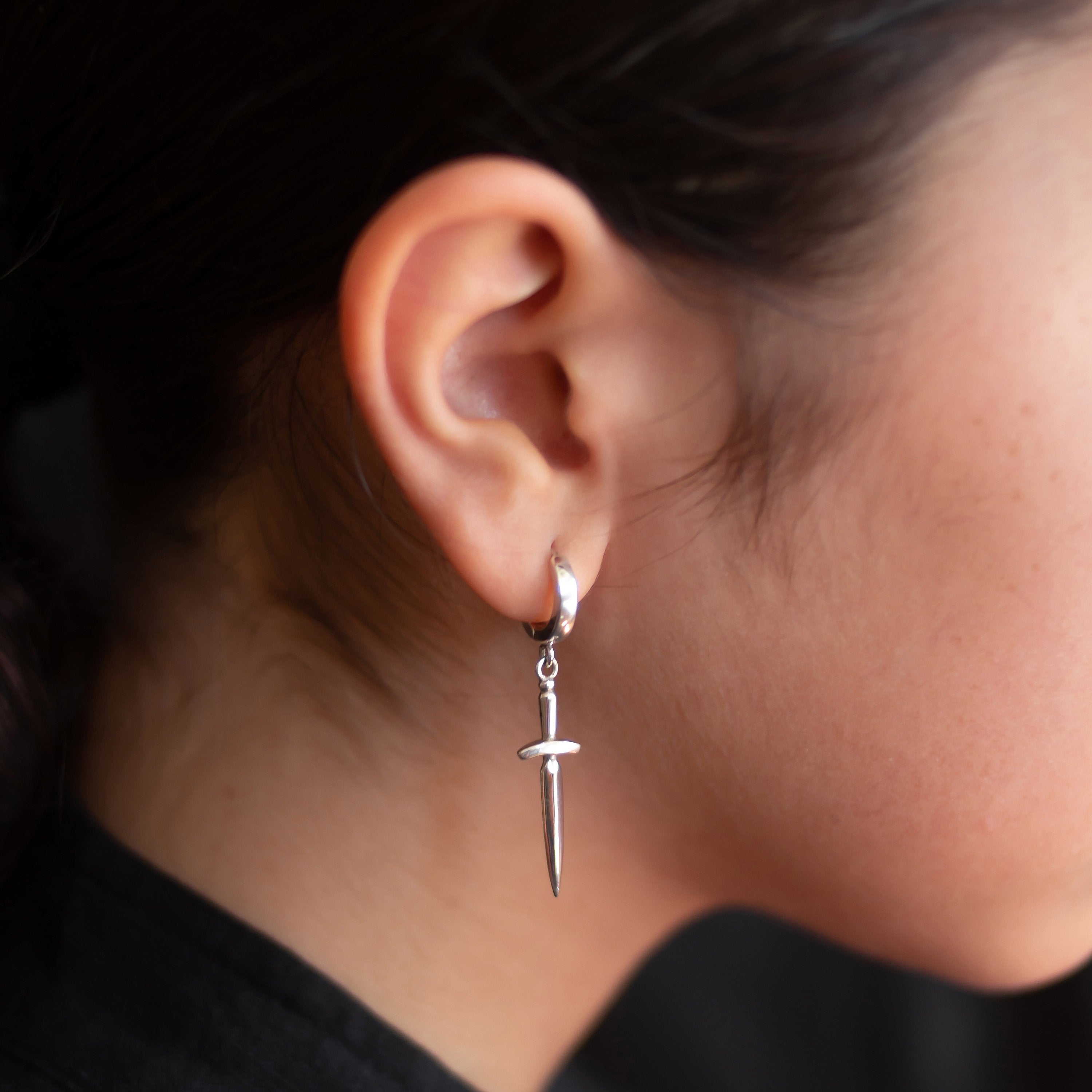 Dagger Earring - Sterling Silver