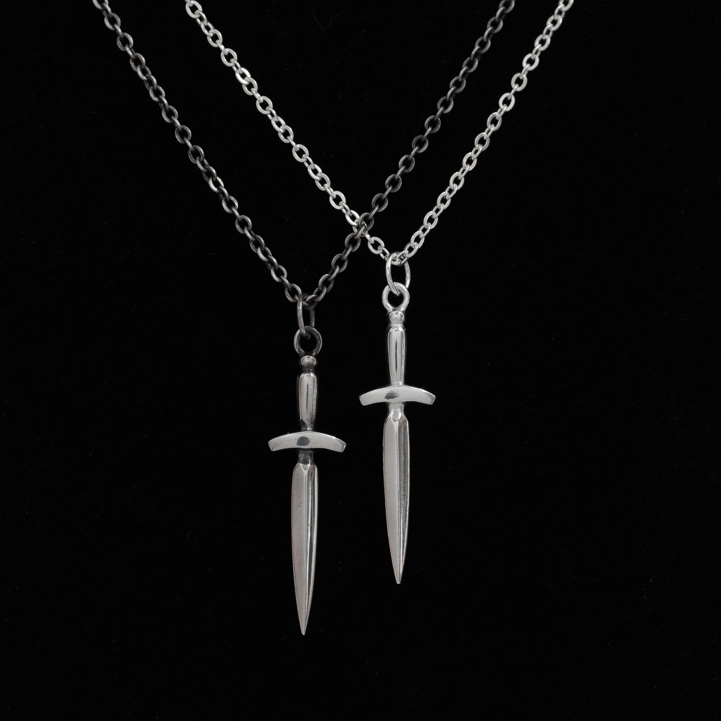 Dagger Necklace in Sterling Silver