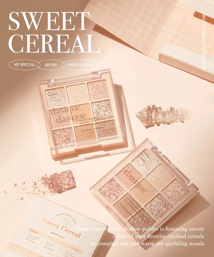 Dasique Shadow Palette #09 Sweet Cereal Pearl Glitter Daily Makeup Eyeshadow Beauty Cosmetics