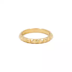 Debbie Ring - Pyramid Spike Ring in 14k Yellow Gold