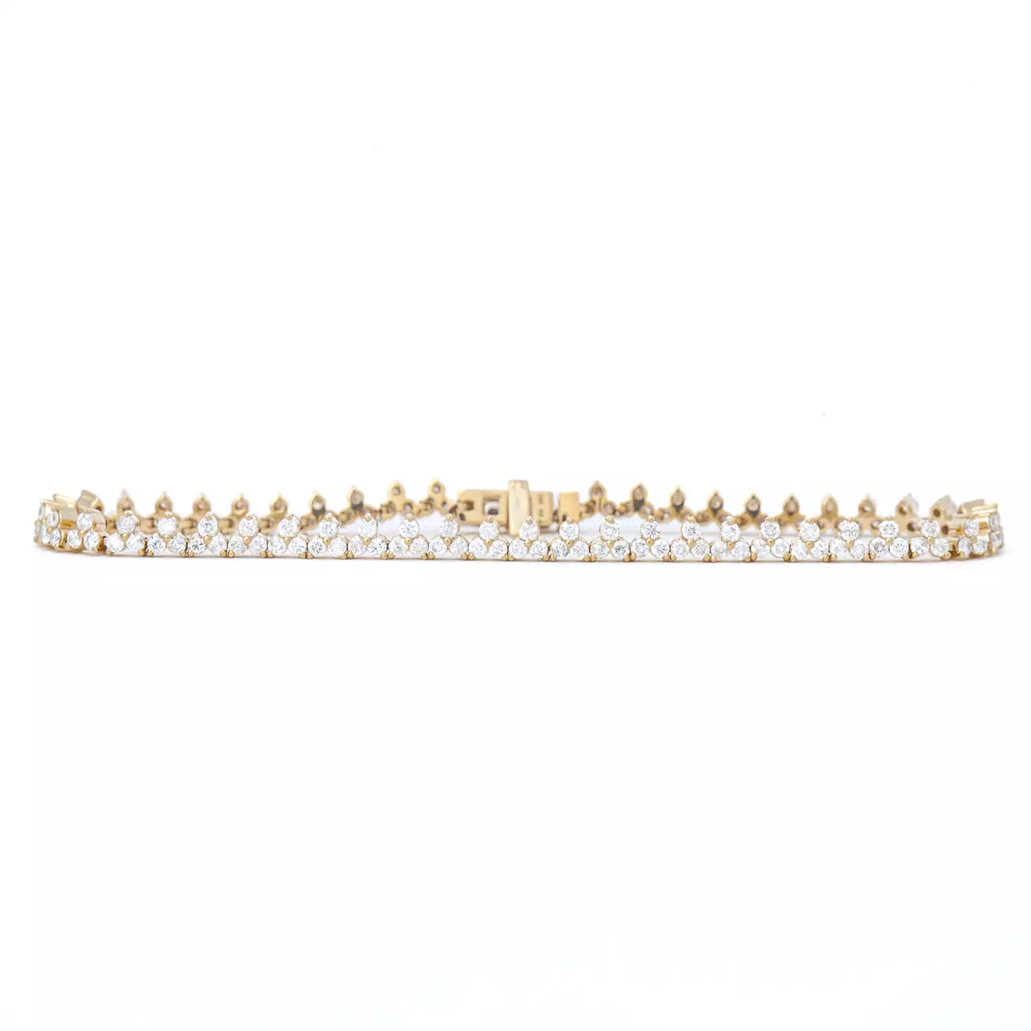 Diamond Cluster Tennis Bracelet