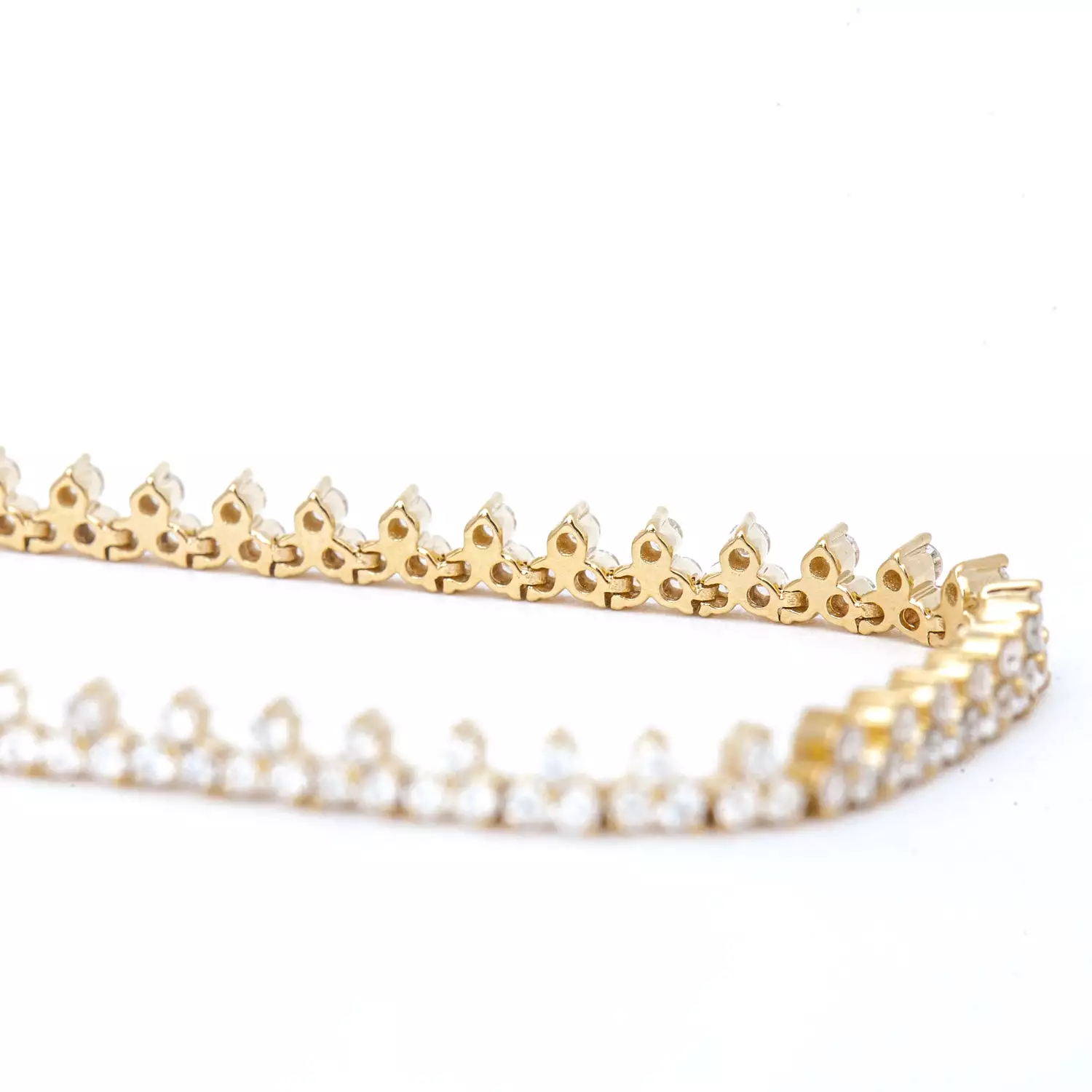 Diamond Cluster Tennis Bracelet