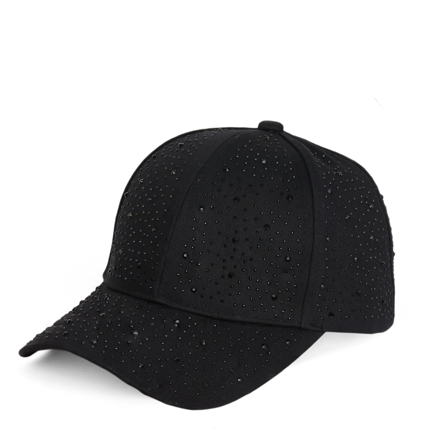 Ebony Crystal Hat in Black