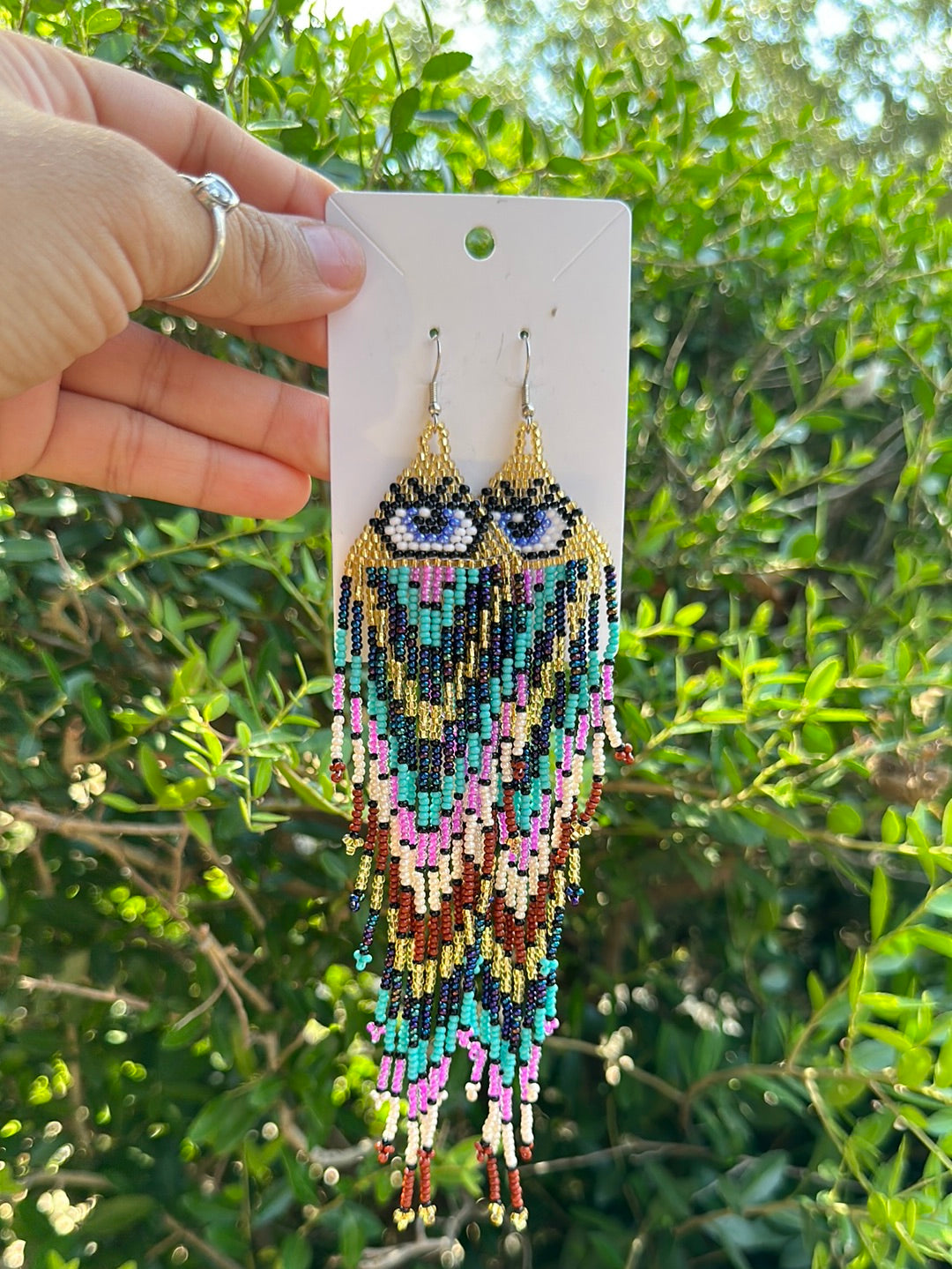 Eye maxi huichol earrings