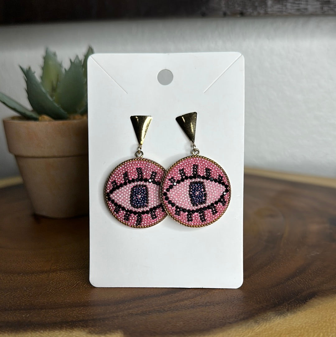 eye micro perla earrings