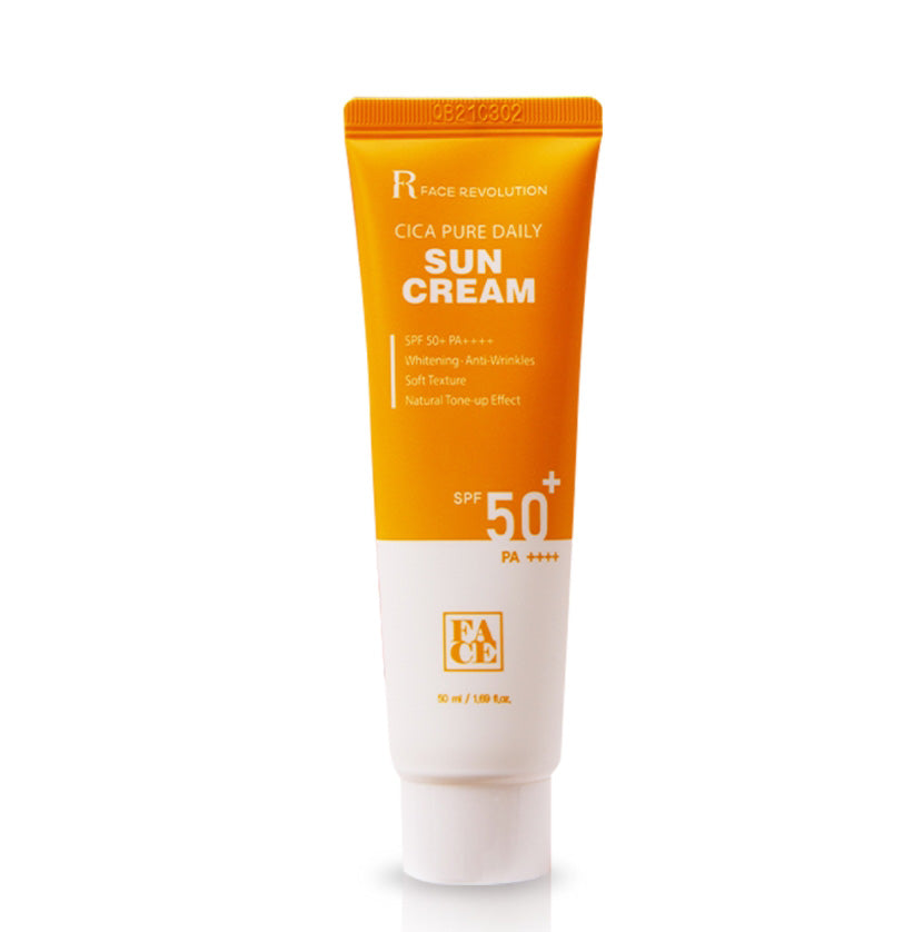 Face Revolution SPF50+ PA++++ Cica Pure Daily Sun Cream Korean facial sunscreen