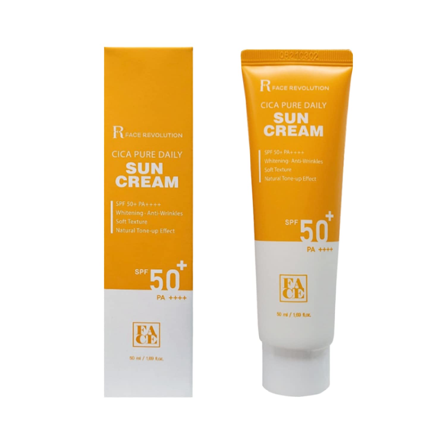 Face Revolution SPF50+ PA++++ Cica Pure Daily Sun Cream Korean facial sunscreen