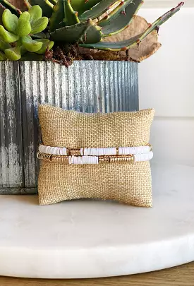 Finishing Touch Bracelet Set in White