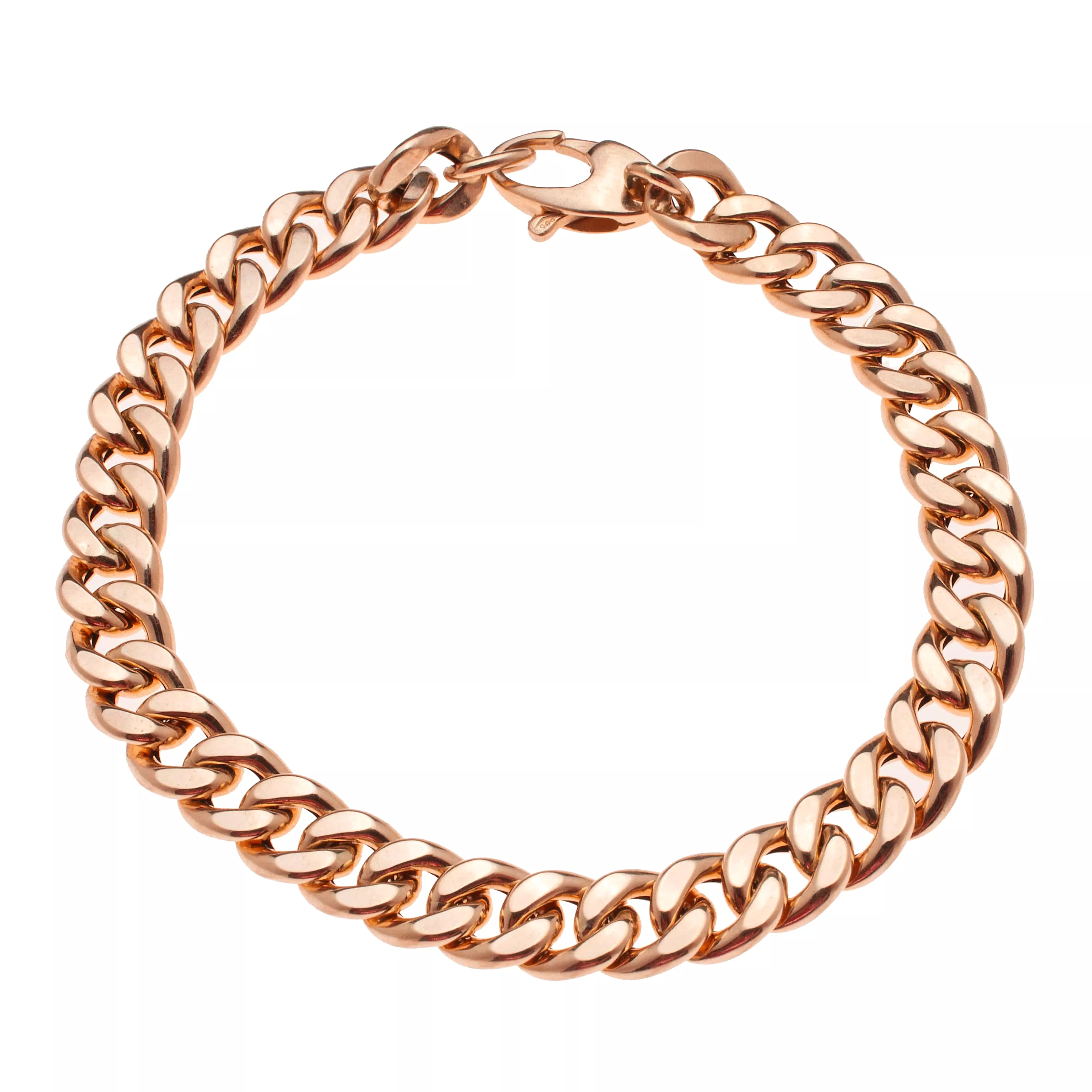 Flat Cuban Link 14K Gold Bracelet 6.5mm