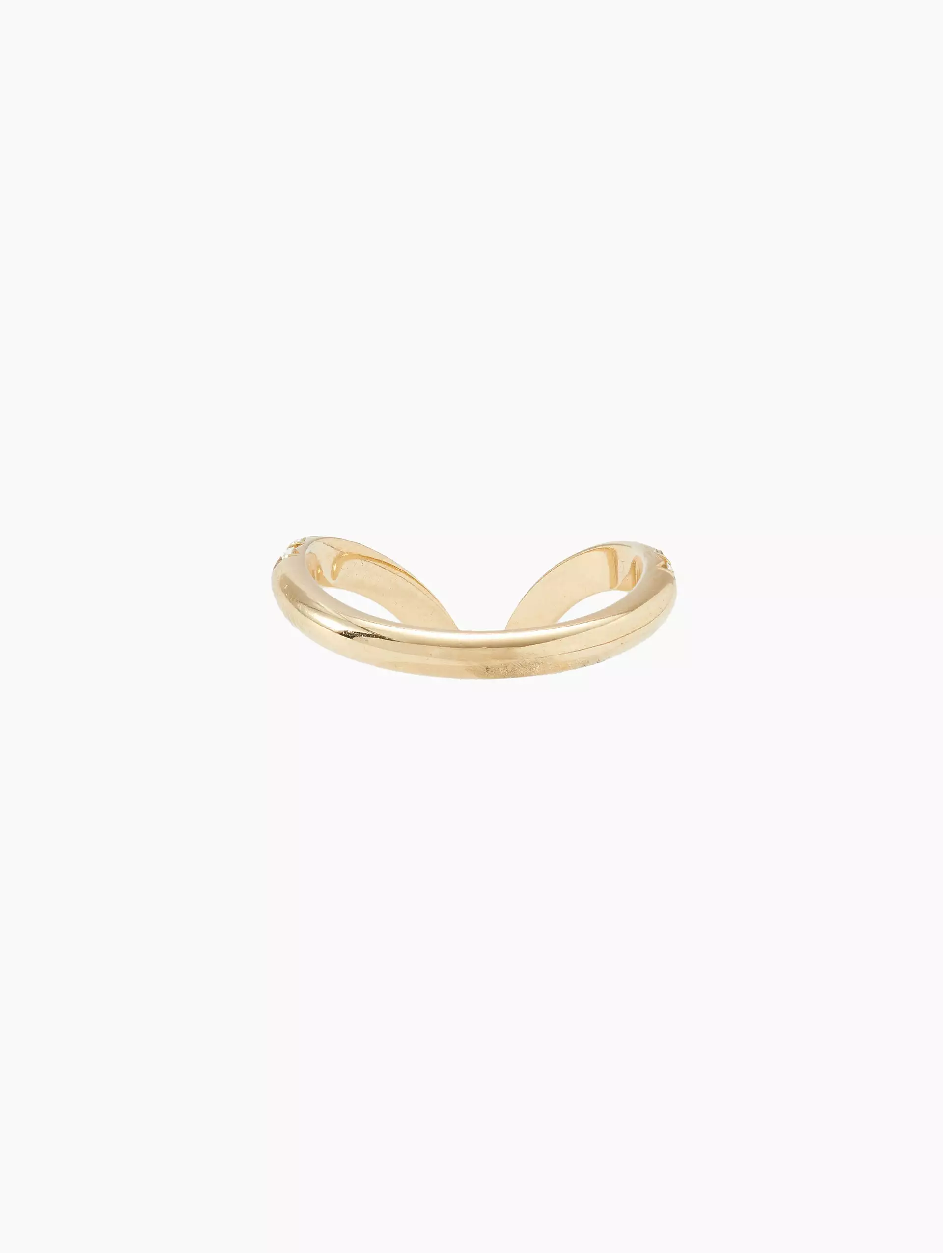 French Pave Diamond Tusk Ring