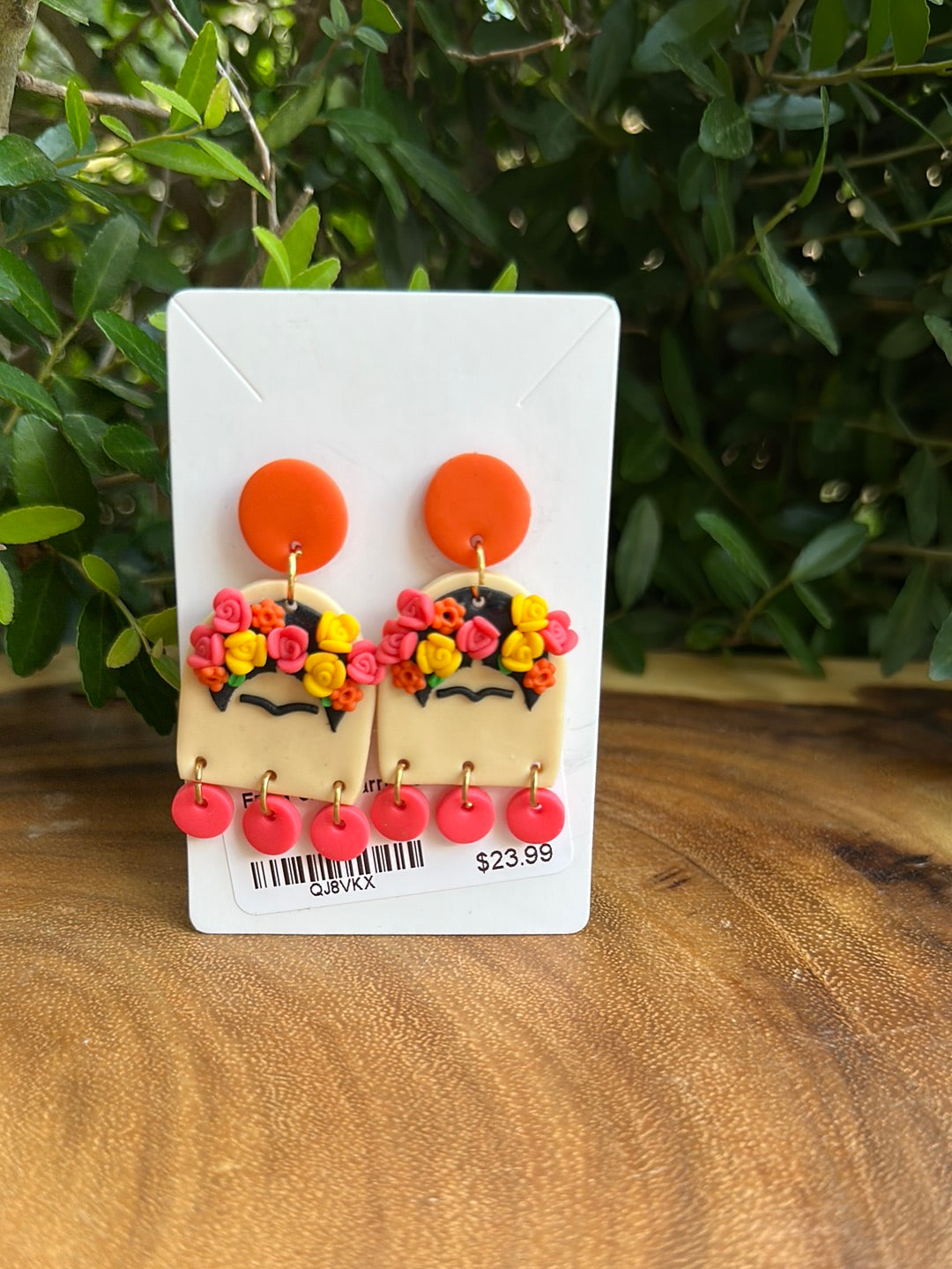 Frida clay earrings