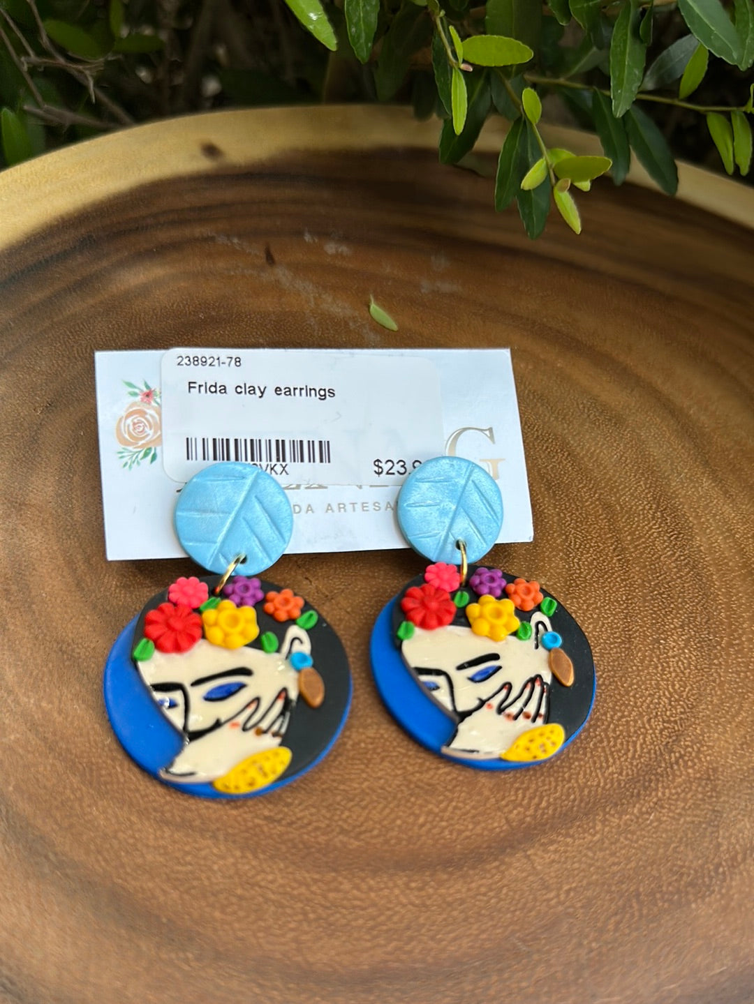 Frida clay earrings