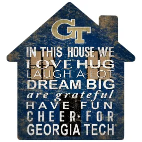 Georgia Tech Yellow Jackets 12'' Team House Sign