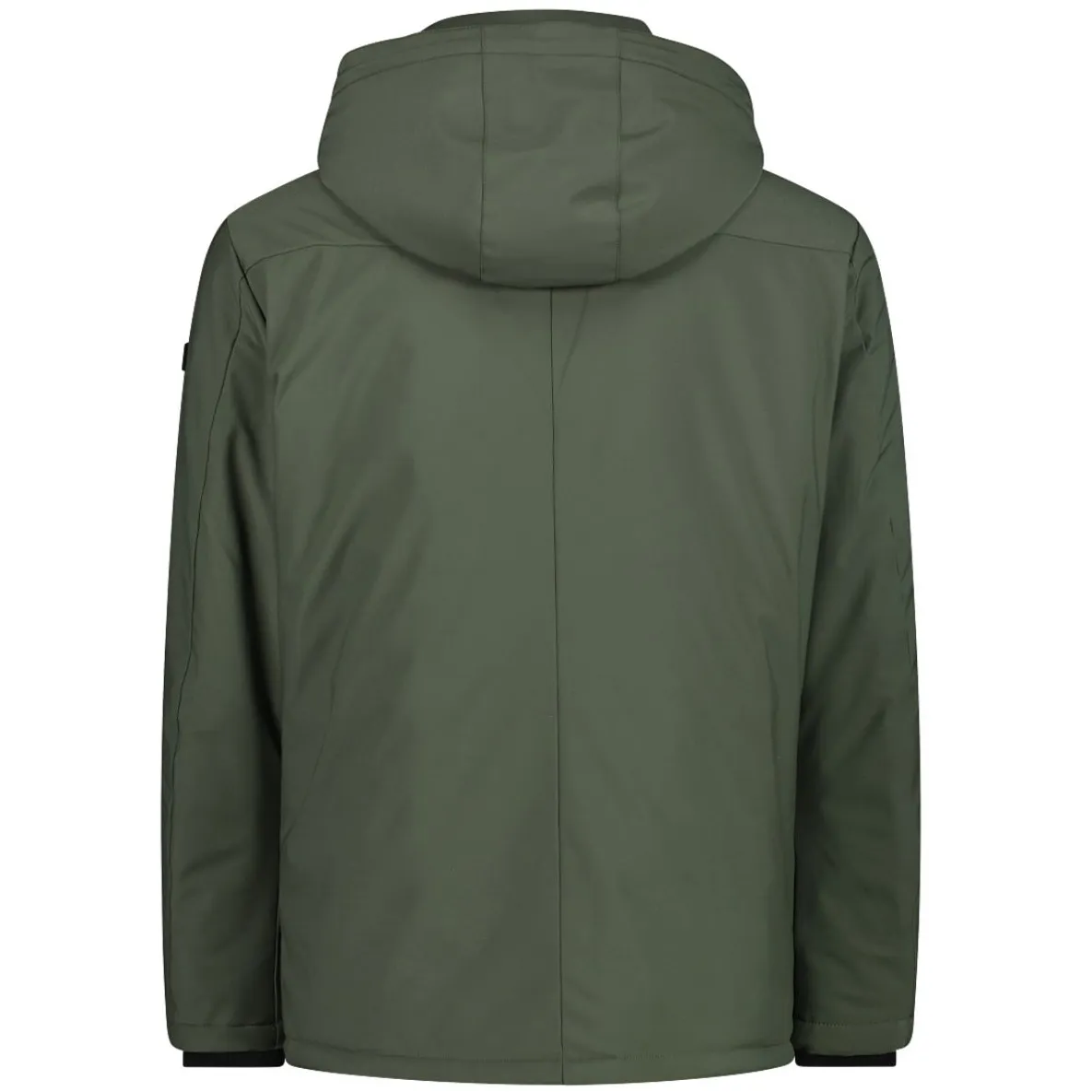 GIACCA IMBOTTITA IMPERMEABILE IN SOFTSHELL Uomo Oil Green