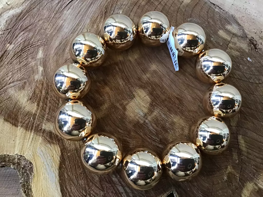 Gold Ball Stretch Bracelet