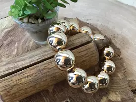 Gold Ball Stretch Bracelet