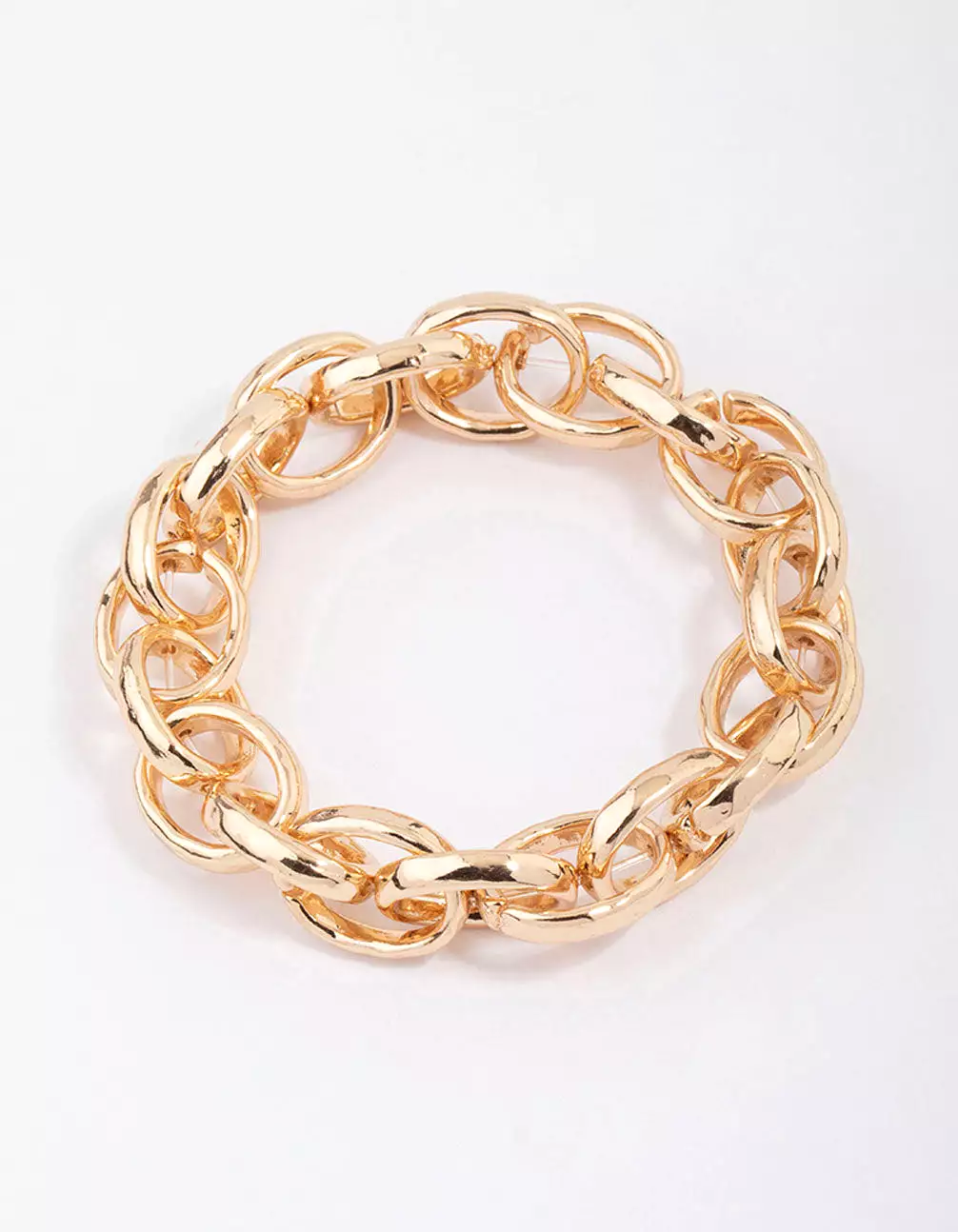 Gold Large Chain Stretch Bracelet