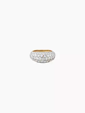 Graduated Pavé Diamond Dome Ring