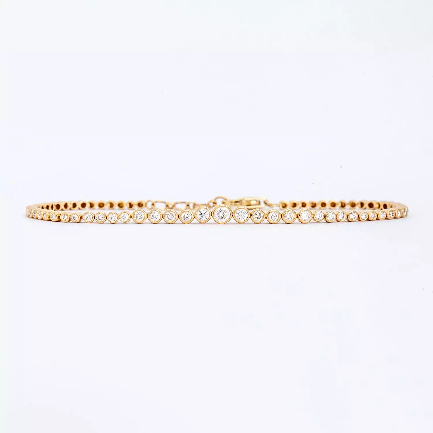 Graduated Round Diamond Half Tennis Bracelet